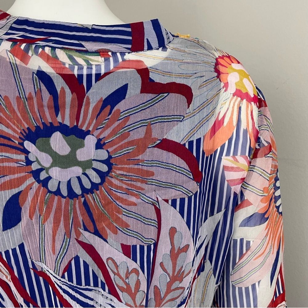 SOFT SURROUNDINGS Tory Tunic Embroidered Multi Color Blouse - Picture 13 of 16